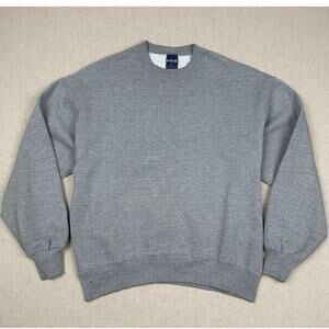 Vintage HIS Crewneck Heather Gray Sweatshirt Made in USA Fleece Russell Athletic